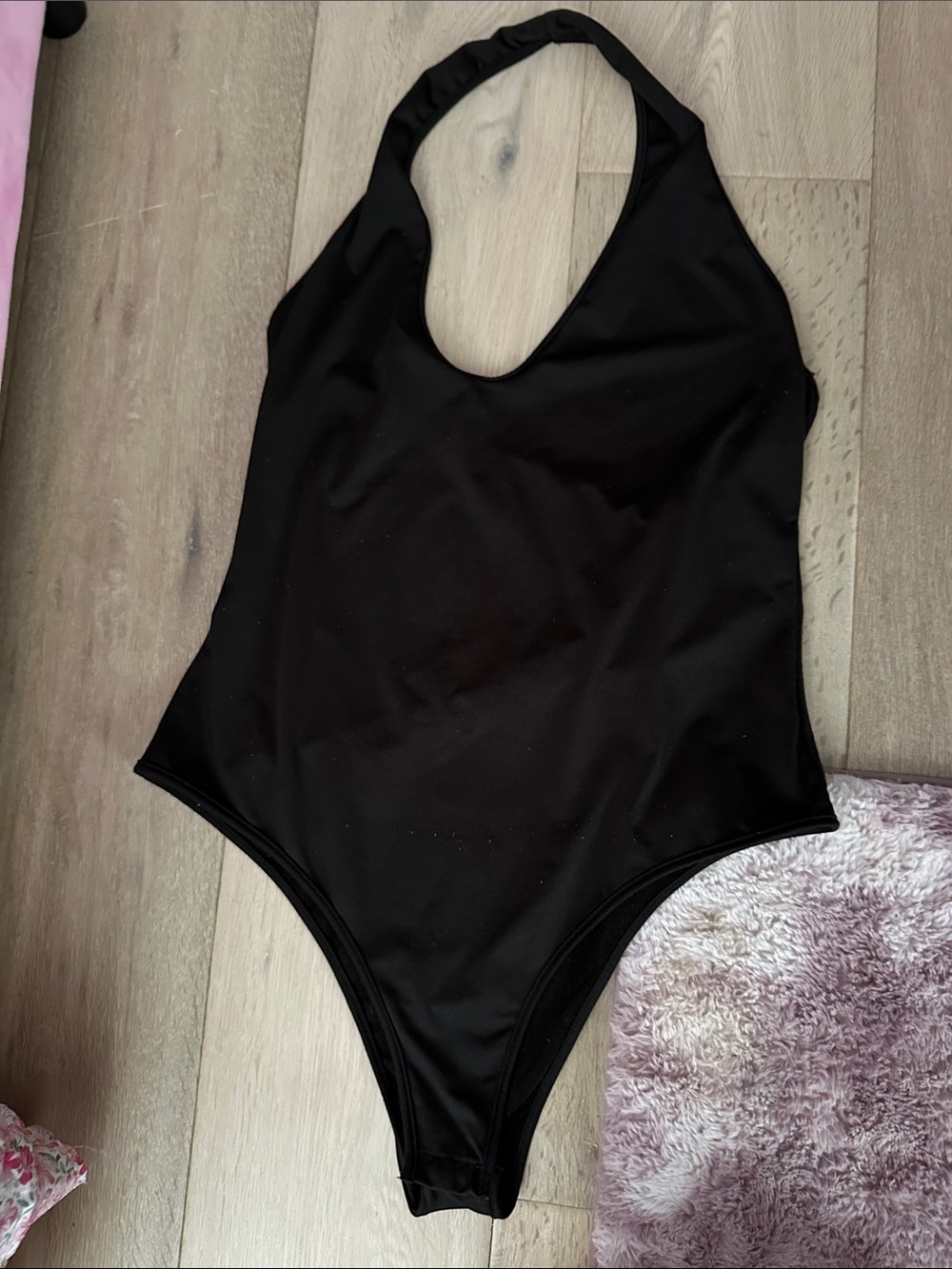 Fashion Nova Black Halter Bodysuit